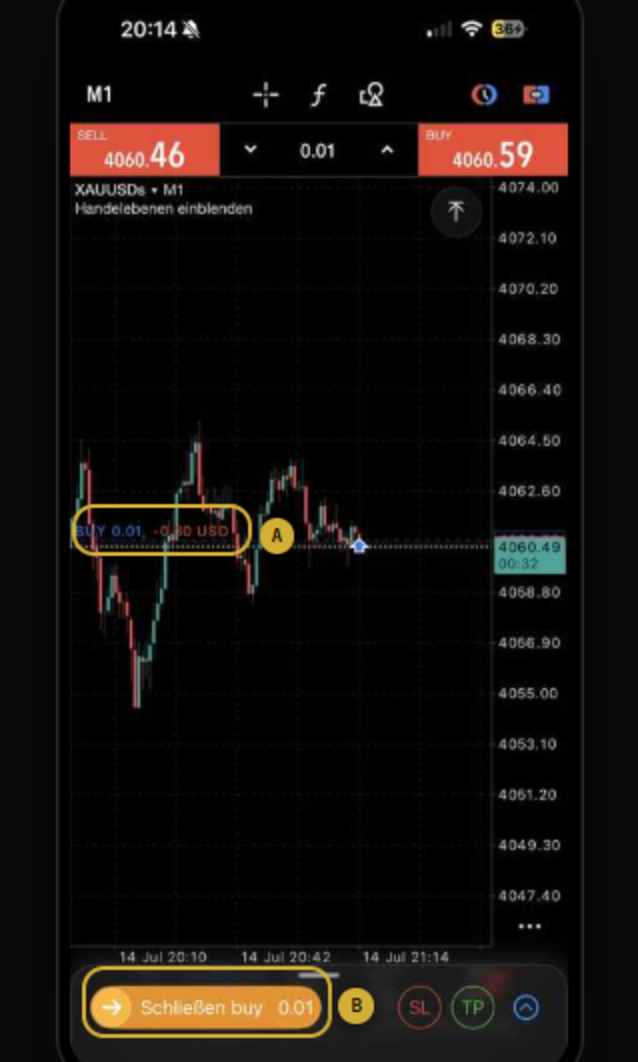 Closing a position